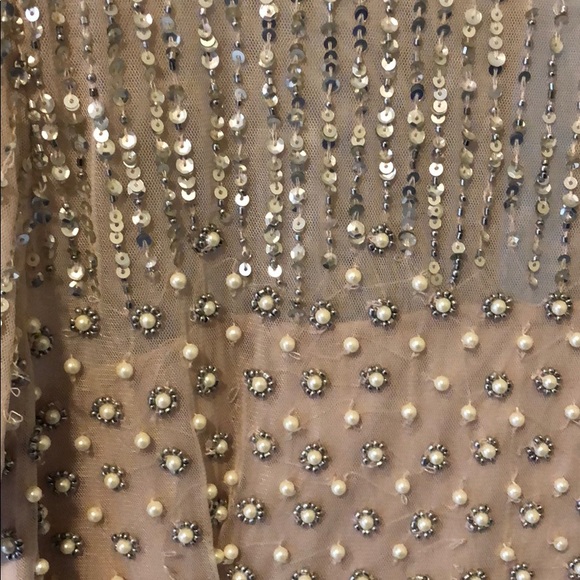 Beautiful beaded blush colored formal dress - Picture 4 of 5